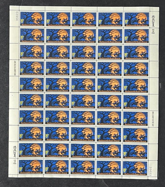 US 1548 Mint Sheet (MNH) Folklore Sleepy Hollow 10-Cent 1974 ZAYIX
