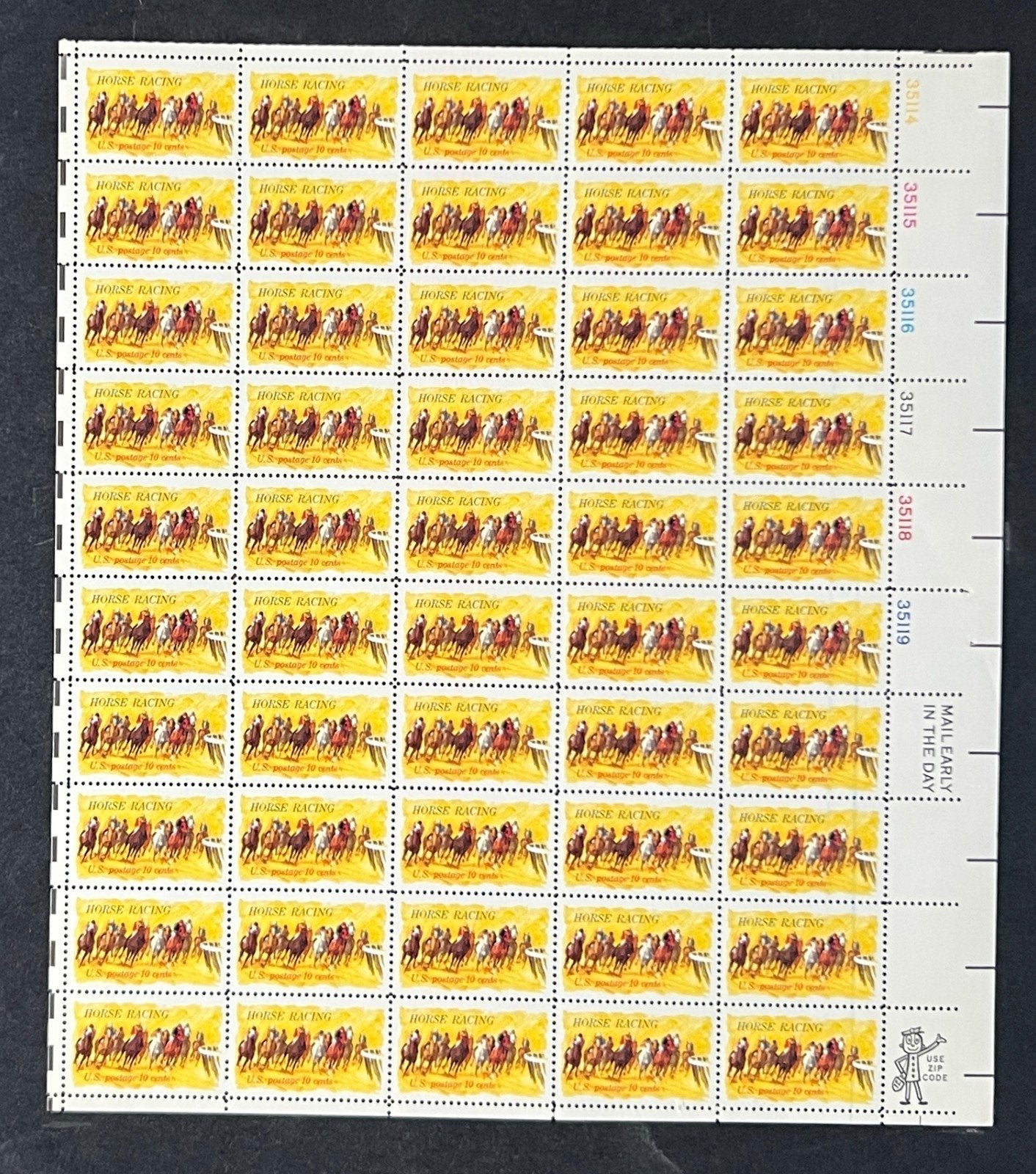 US 1528 Mint Sheet (MNH) Horse Racing Kentucky Derby 10-Cent 1974 ZAYIX