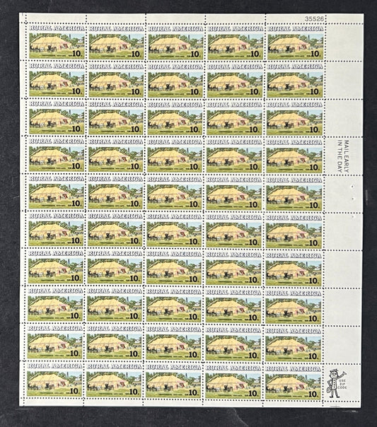 US 1505 Mint Sheet (MNH) Chautaugua Tent 10-Cent 1974 P#35526 ZAYIX