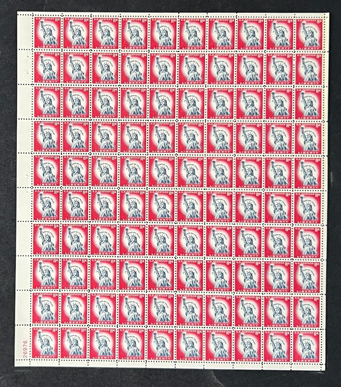 US 1044A Mint Sheet (MNH) Statue of Liberty 11-Cent 1961 ZAYIX