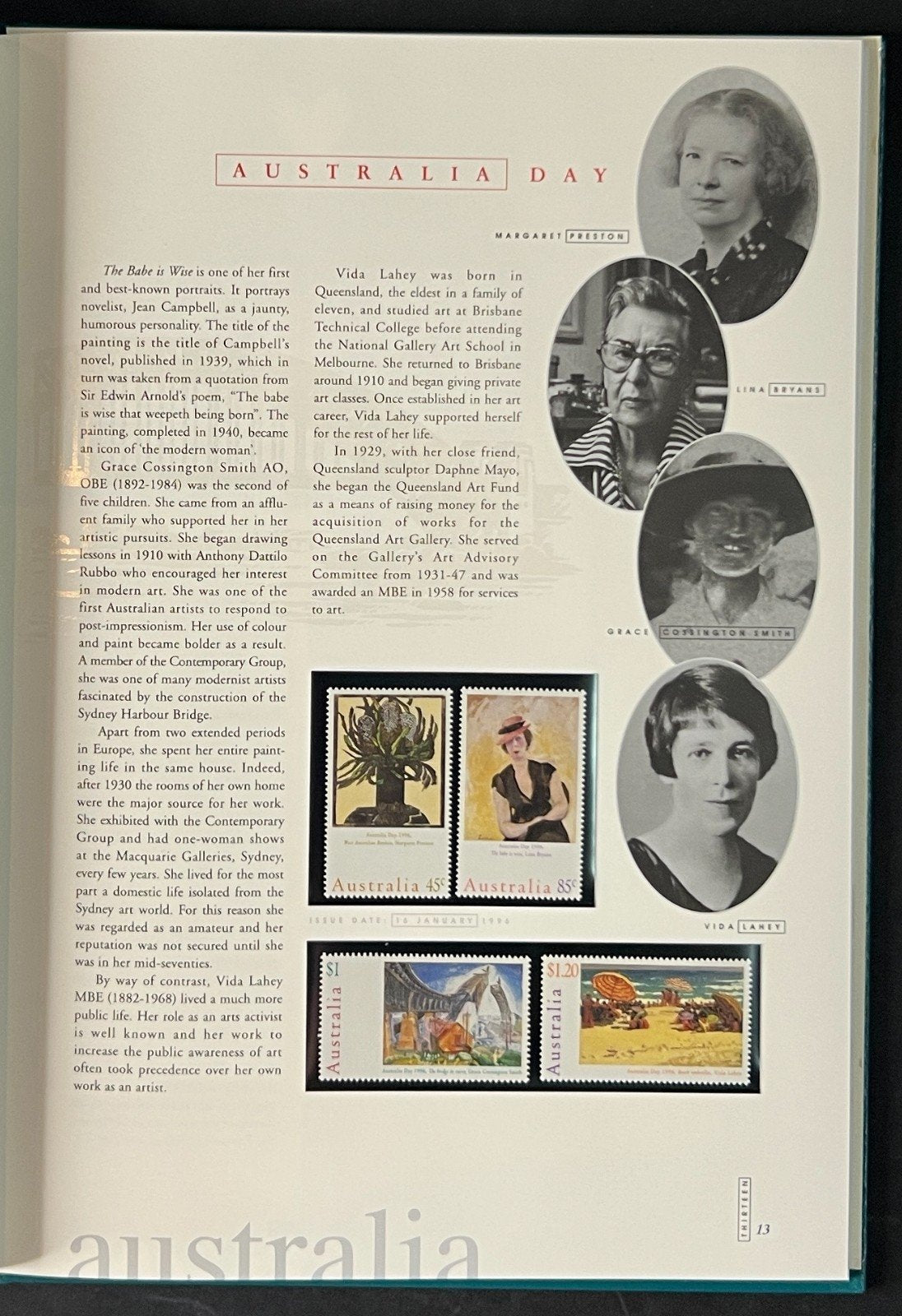 Australia Official 1996 Stamp Mint Year Set Collection stamp pack ZAYIX