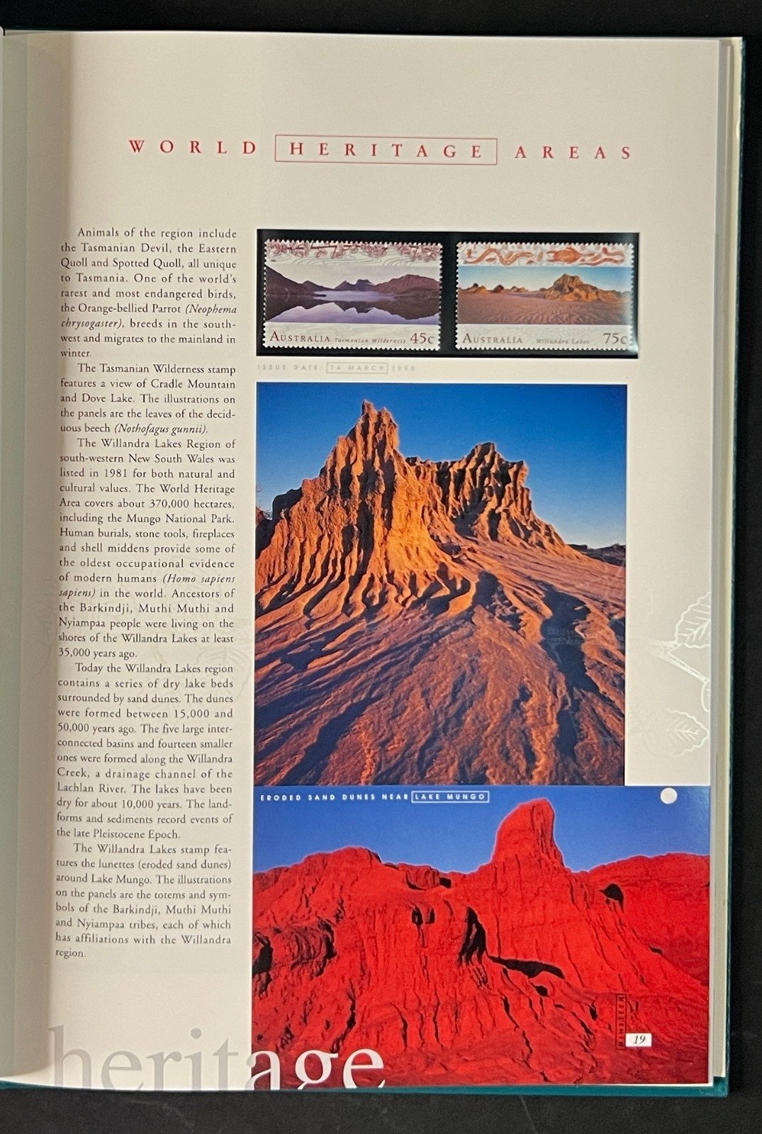 Australia Official 1996 Stamp Mint Year Set Collection stamp pack ZAYIX