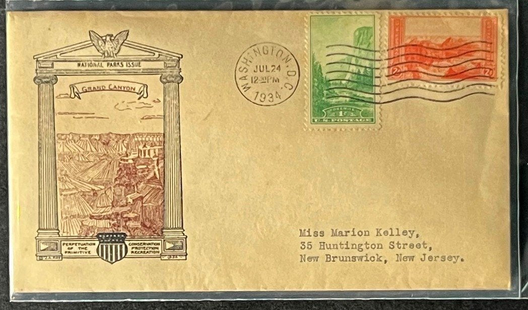 National Parks Farley FDC set 1934 740-749 ZAYIX