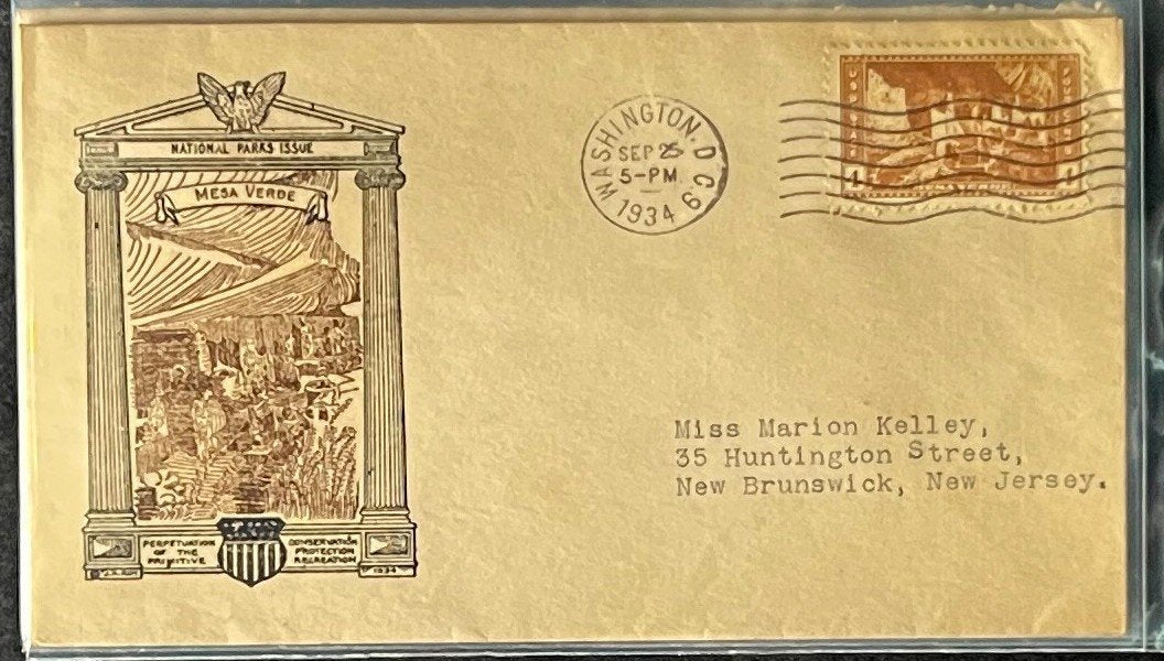 National Parks Farley FDC set 1934 740-749 ZAYIX