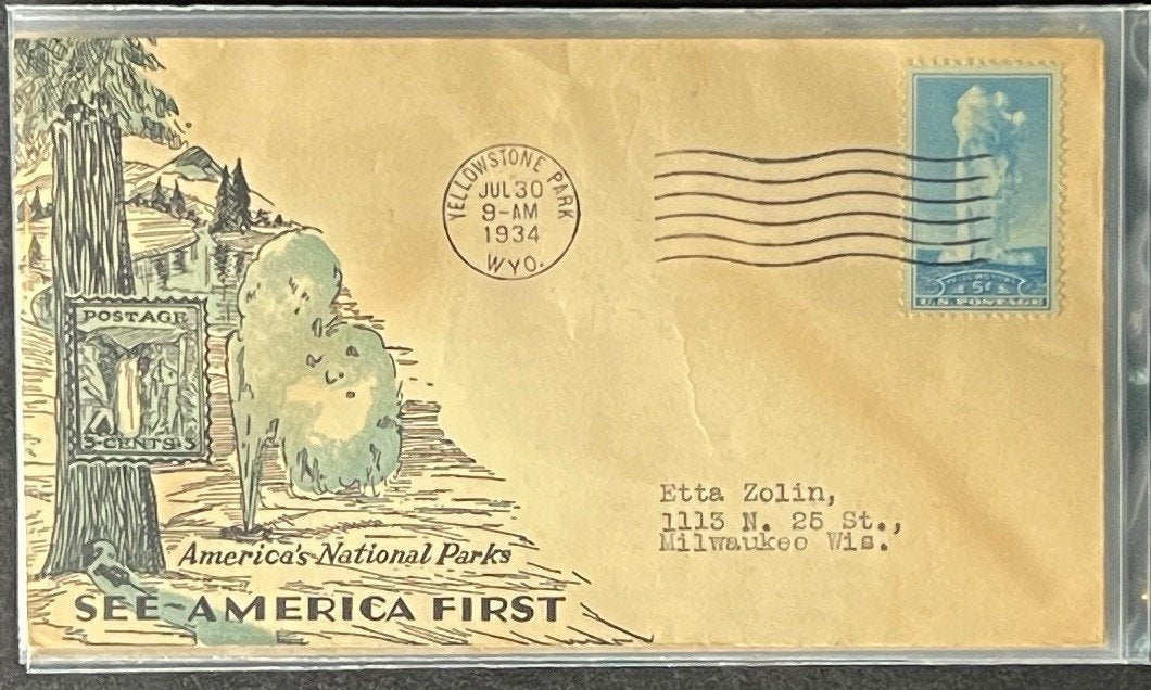National Parks Farley FDC set 1934 740-749 ZAYIX