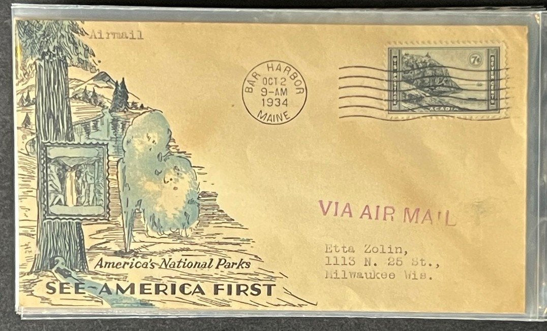 National Parks Farley FDC set 1934 740-749 ZAYIX