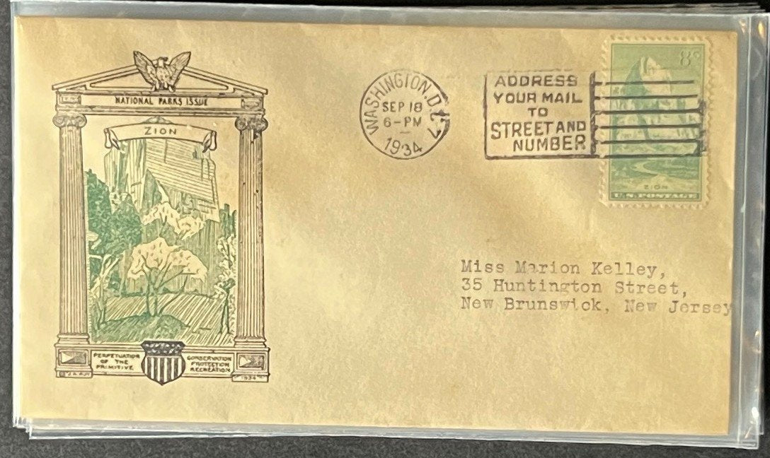 National Parks Farley FDC set 1934 740-749 ZAYIX