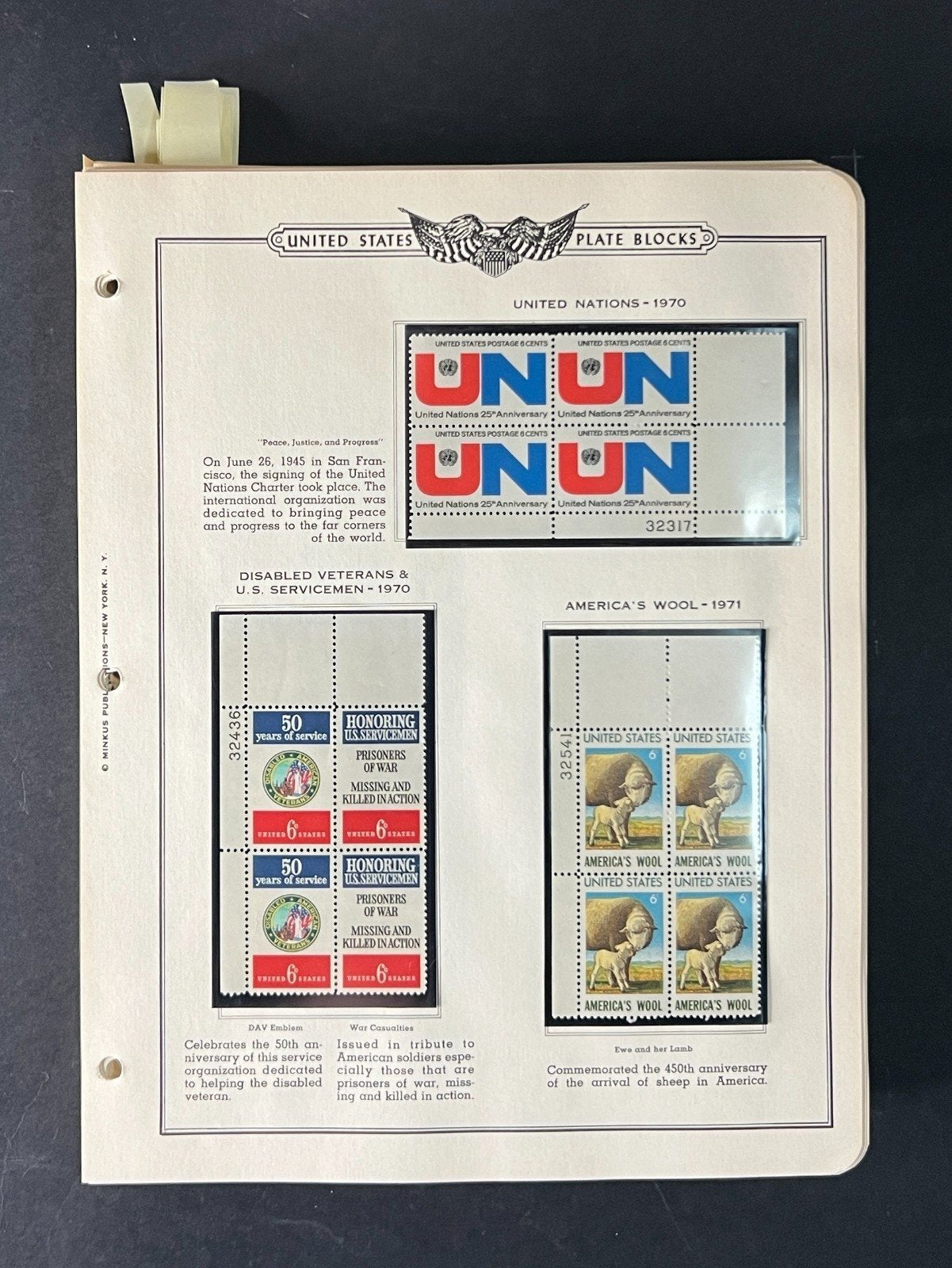 United States Plate Block Stamp Collection 1970-1977 ZAYIX