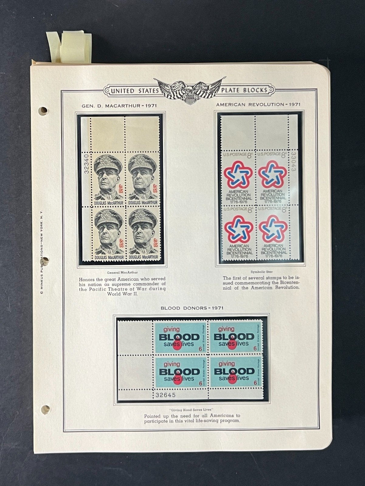 United States Plate Block Stamp Collection 1970-1977 ZAYIX