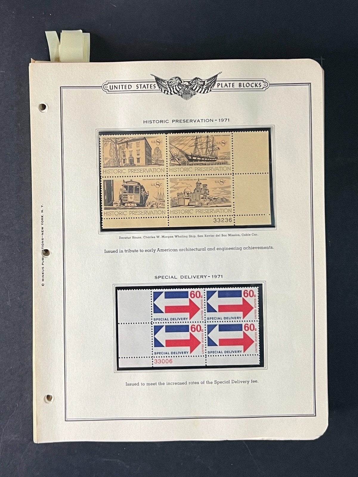 United States Plate Block Stamp Collection 1970-1977 ZAYIX