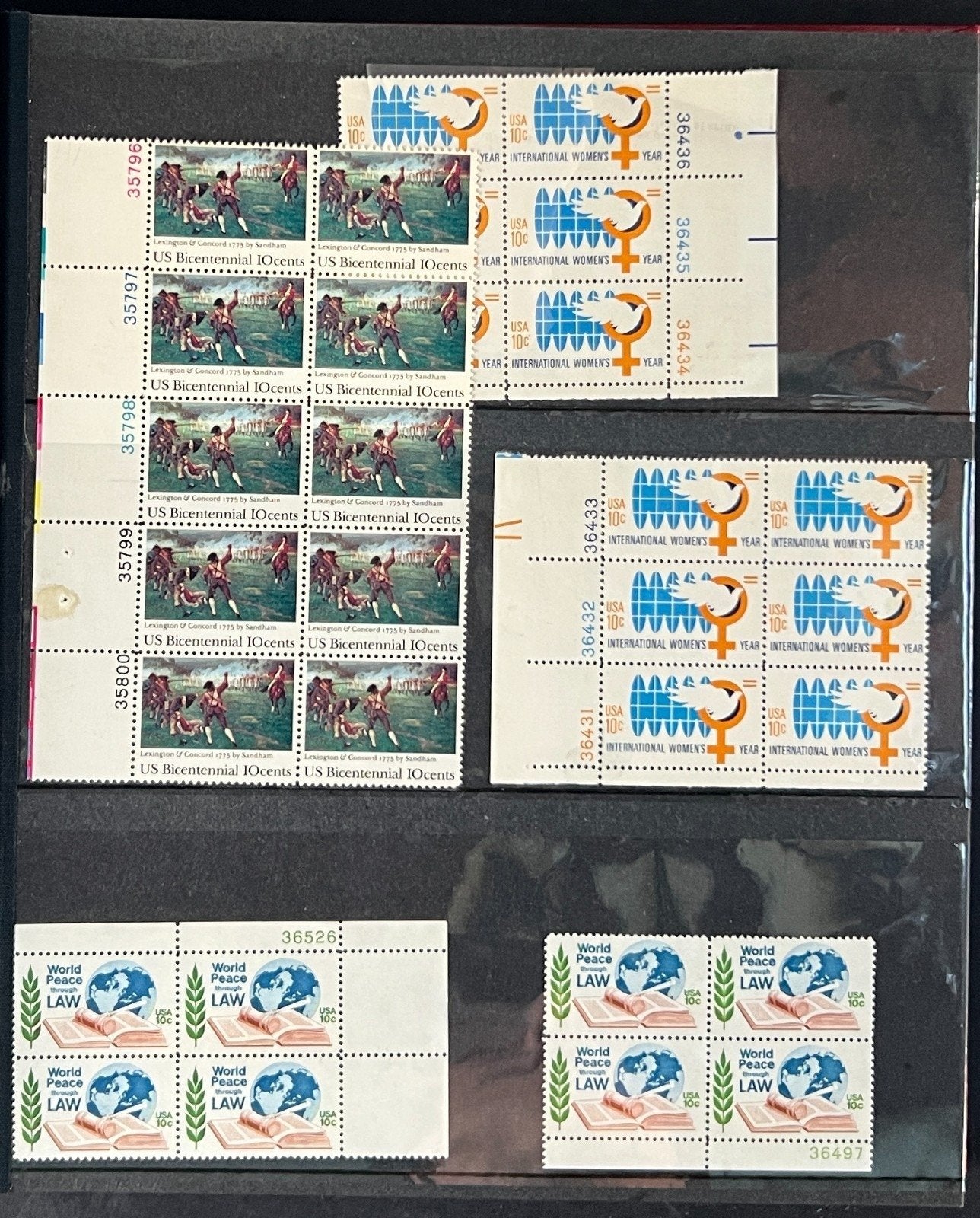 United States Plate Block Stamp Collection 4 Lighthouse Stock books ZAYIX