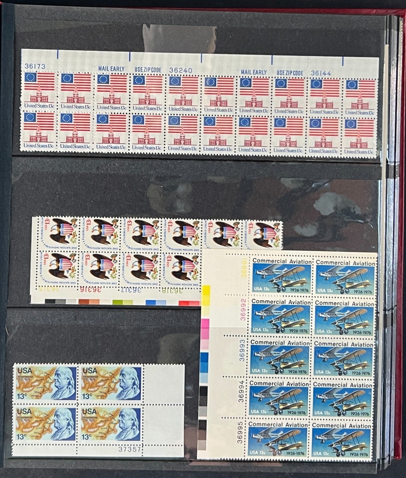 United States Plate Block Stamp Collection 4 Lighthouse Stock books ZAYIX