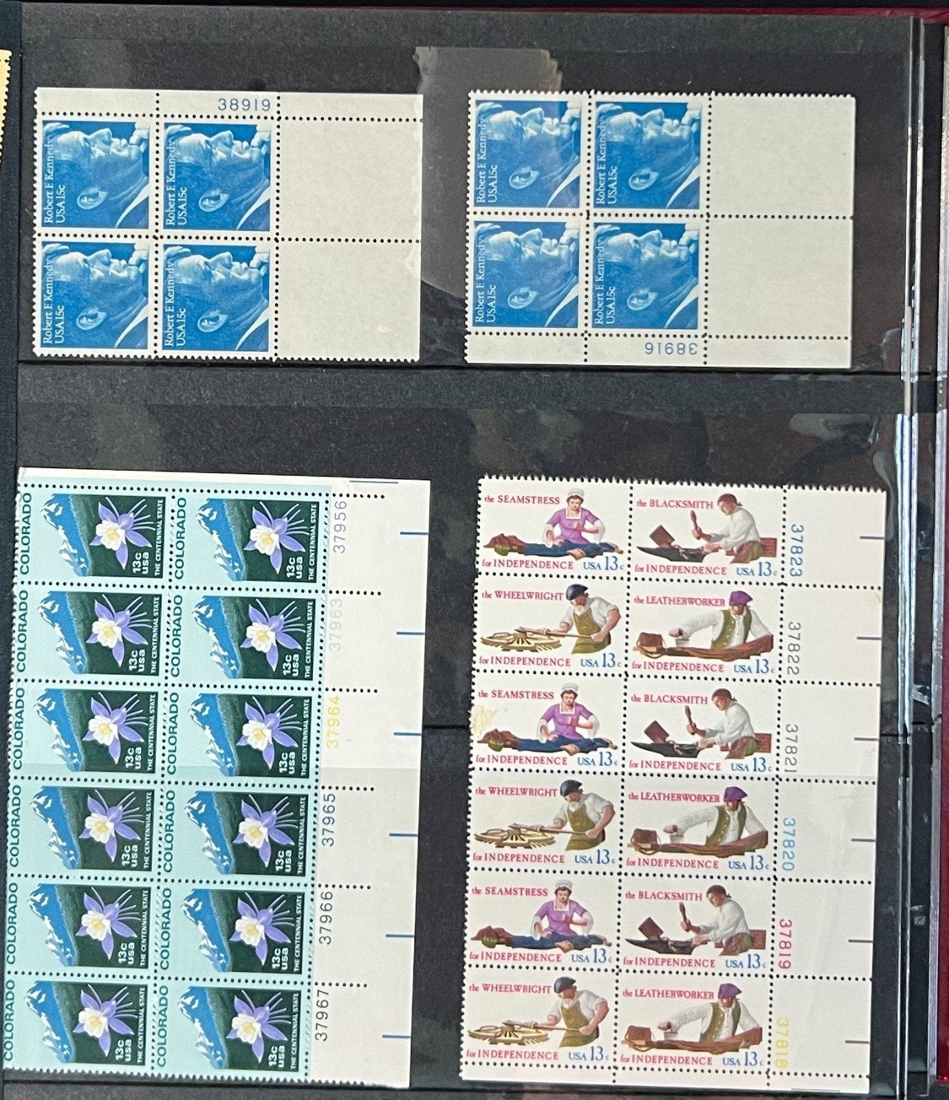 United States Plate Block Stamp Collection 4 Lighthouse Stock books ZAYIX