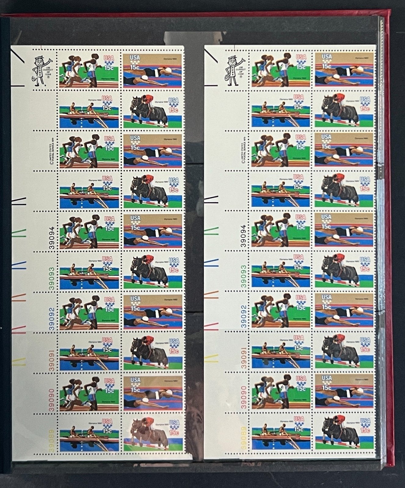 United States Plate Block Stamp Collection 4 Lighthouse Stock books ZAYIX