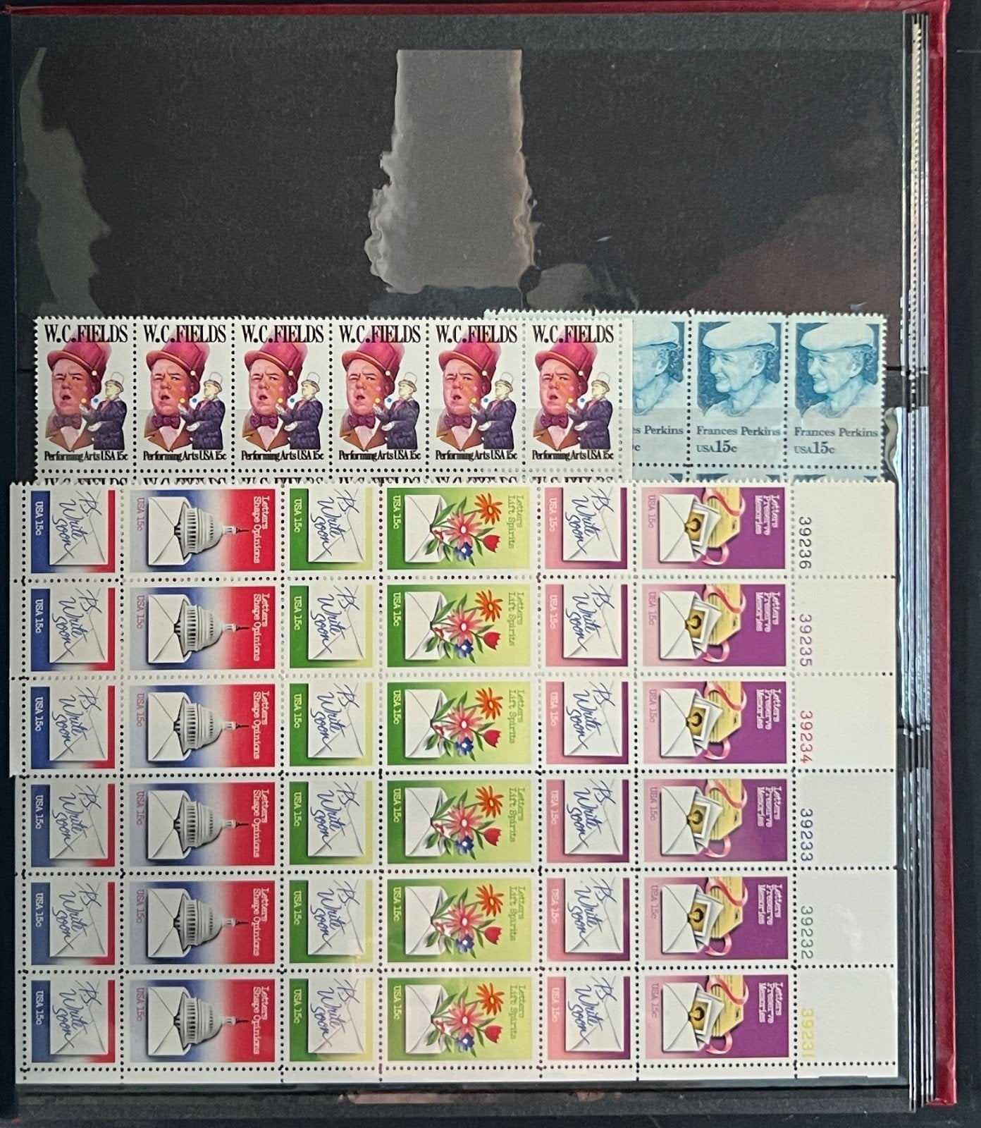United States Plate Block Stamp Collection 4 Lighthouse Stock books ZAYIX