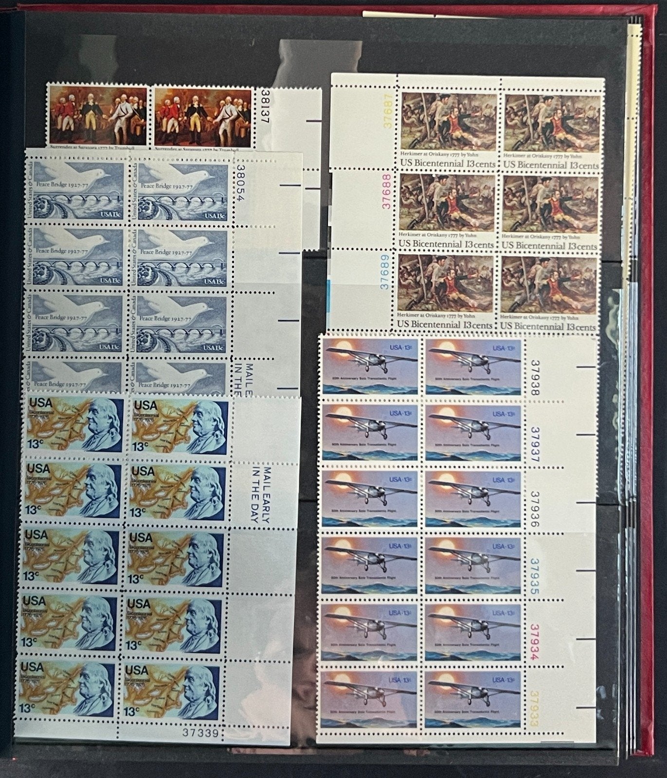 United States Plate Block Stamp Collection 4 Lighthouse Stock books ZAYIX