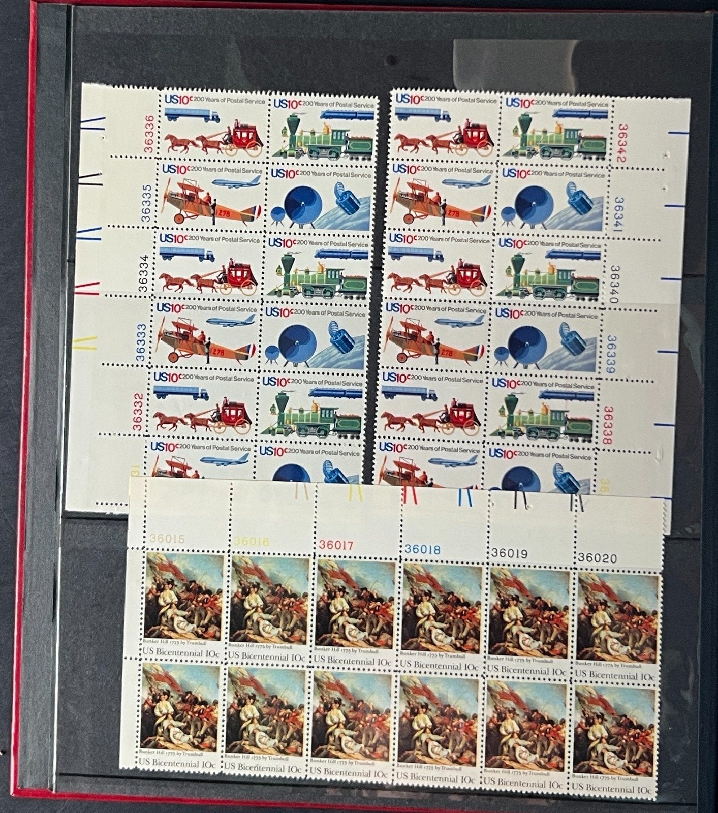 United States Plate Block Stamp Collection 4 Lighthouse Stock books ZAYIX