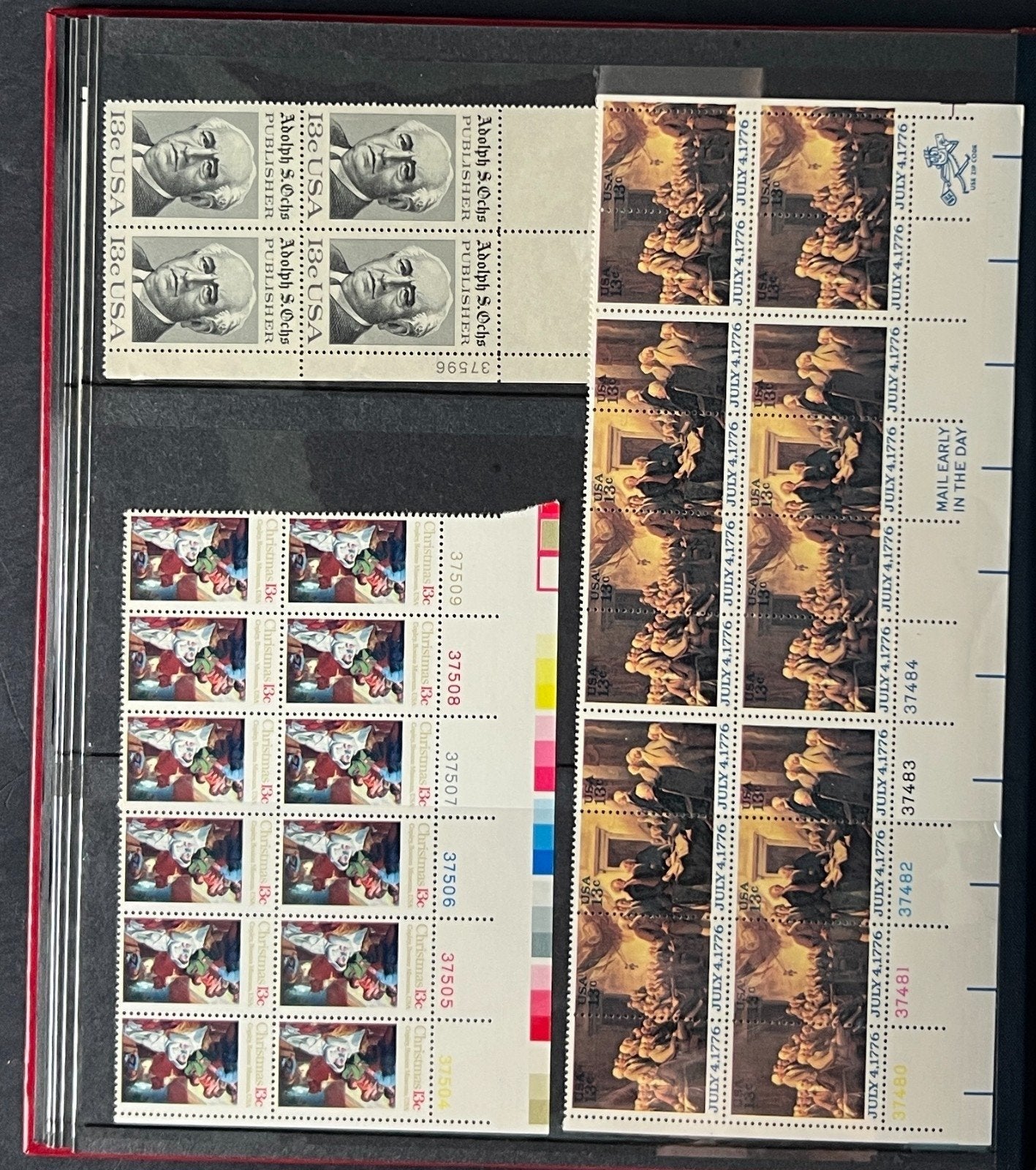 United States Plate Block Stamp Collection 4 Lighthouse Stock books ZAYIX
