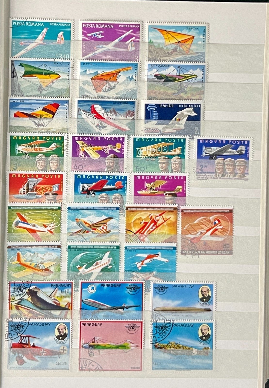 World Stock Book Stamp Collection Topicals Trains Ships Airplanes 24 Pages ZAYIX
