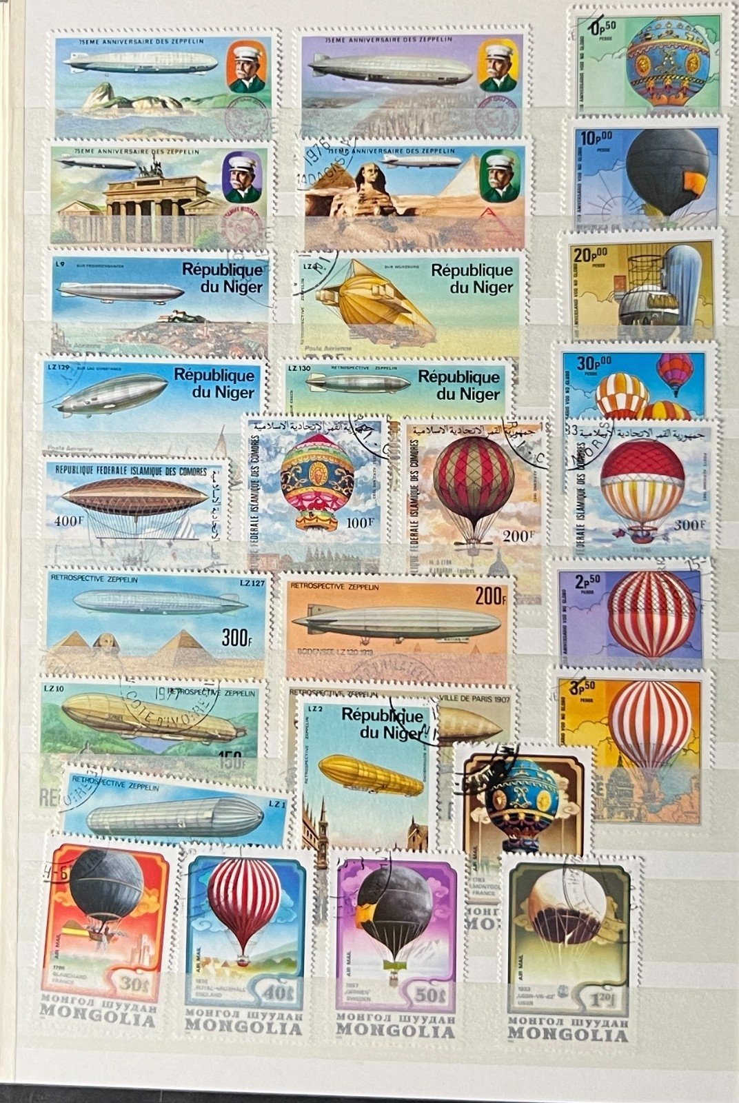 World Stock Book Stamp Collection Topicals Trains Ships Airplanes 24 Pages ZAYIX