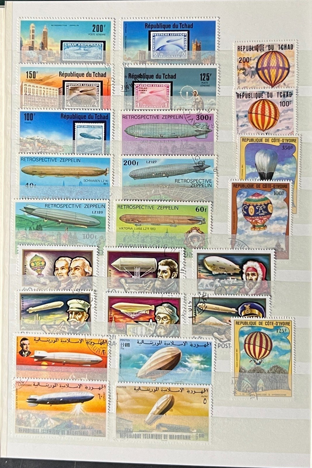 World Stock Book Stamp Collection Topicals Trains Ships Airplanes 24 Pages ZAYIX