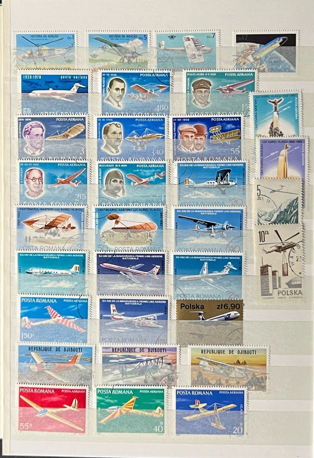 World Stock Book Stamp Collection Topicals Trains Ships Airplanes 24 Pages ZAYIX