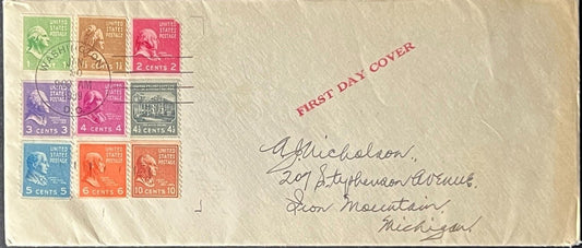 Prexie Coils 839-847 First Day Cover FDC ZAYIX