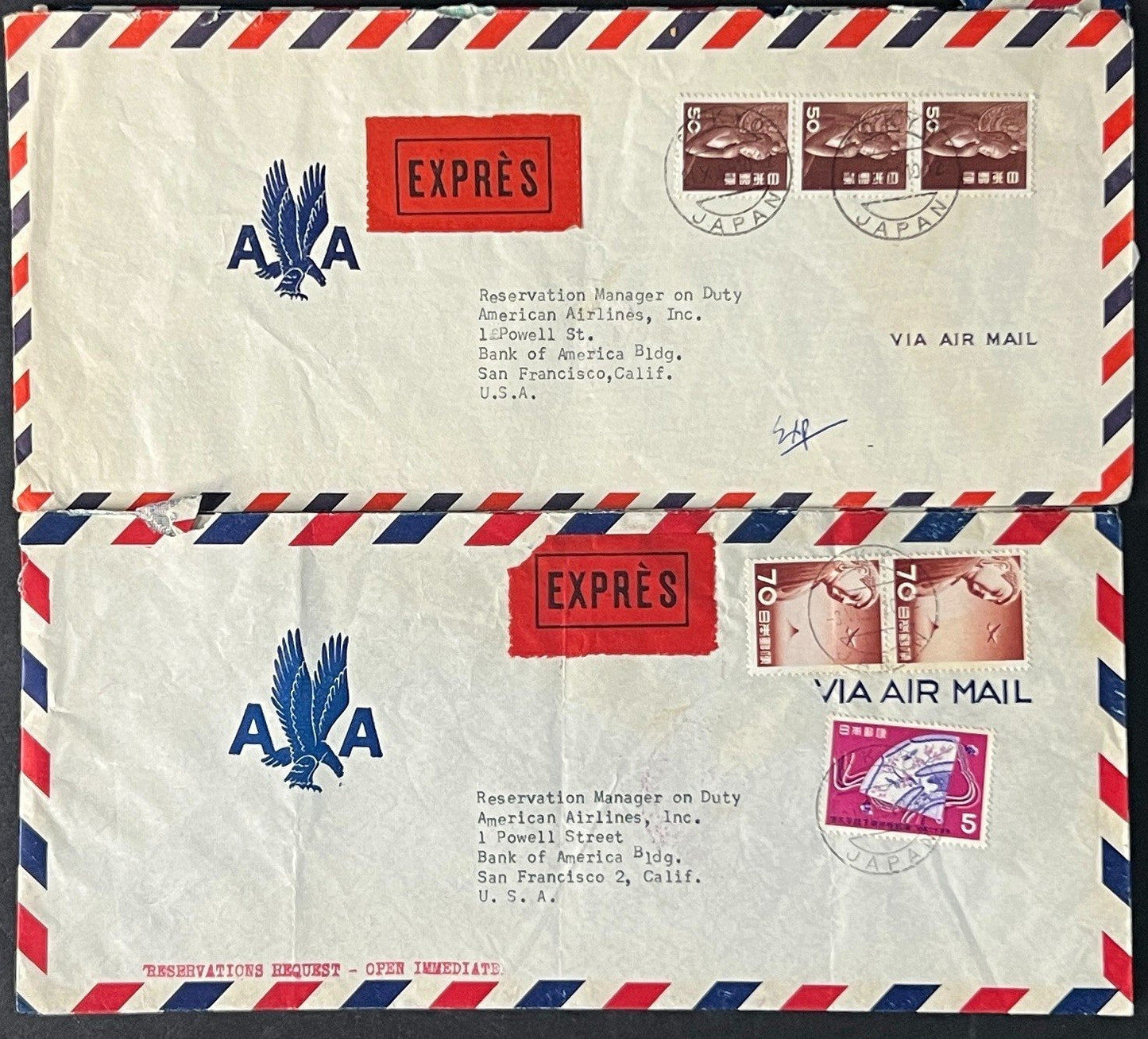 Japan Air Mail Covers Collection 46 Covers ZAYIX