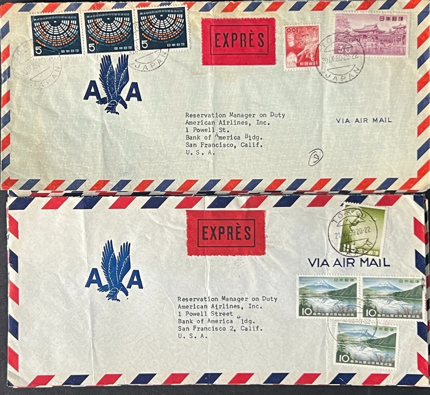 Japan Air Mail Covers Collection 46 Covers ZAYIX