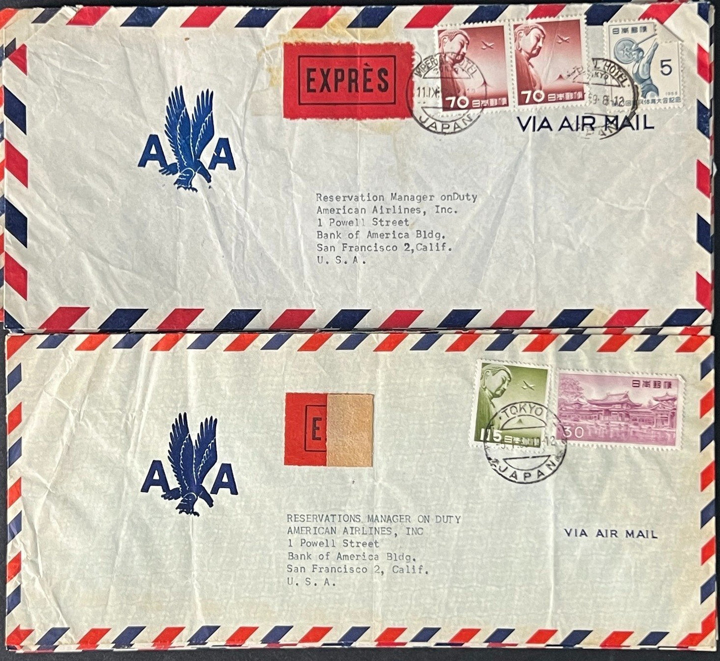 Japan Air Mail Covers Collection 46 Covers ZAYIX