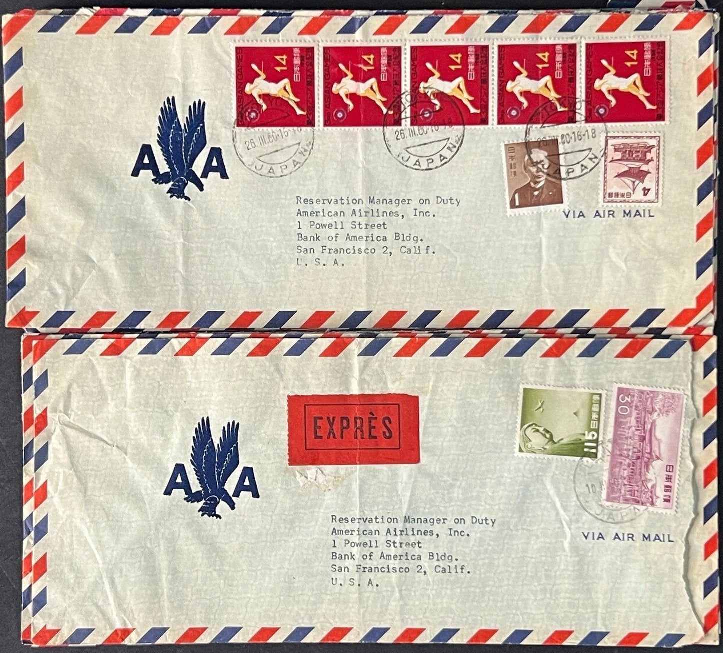 Japan Air Mail Covers Collection 46 Covers ZAYIX