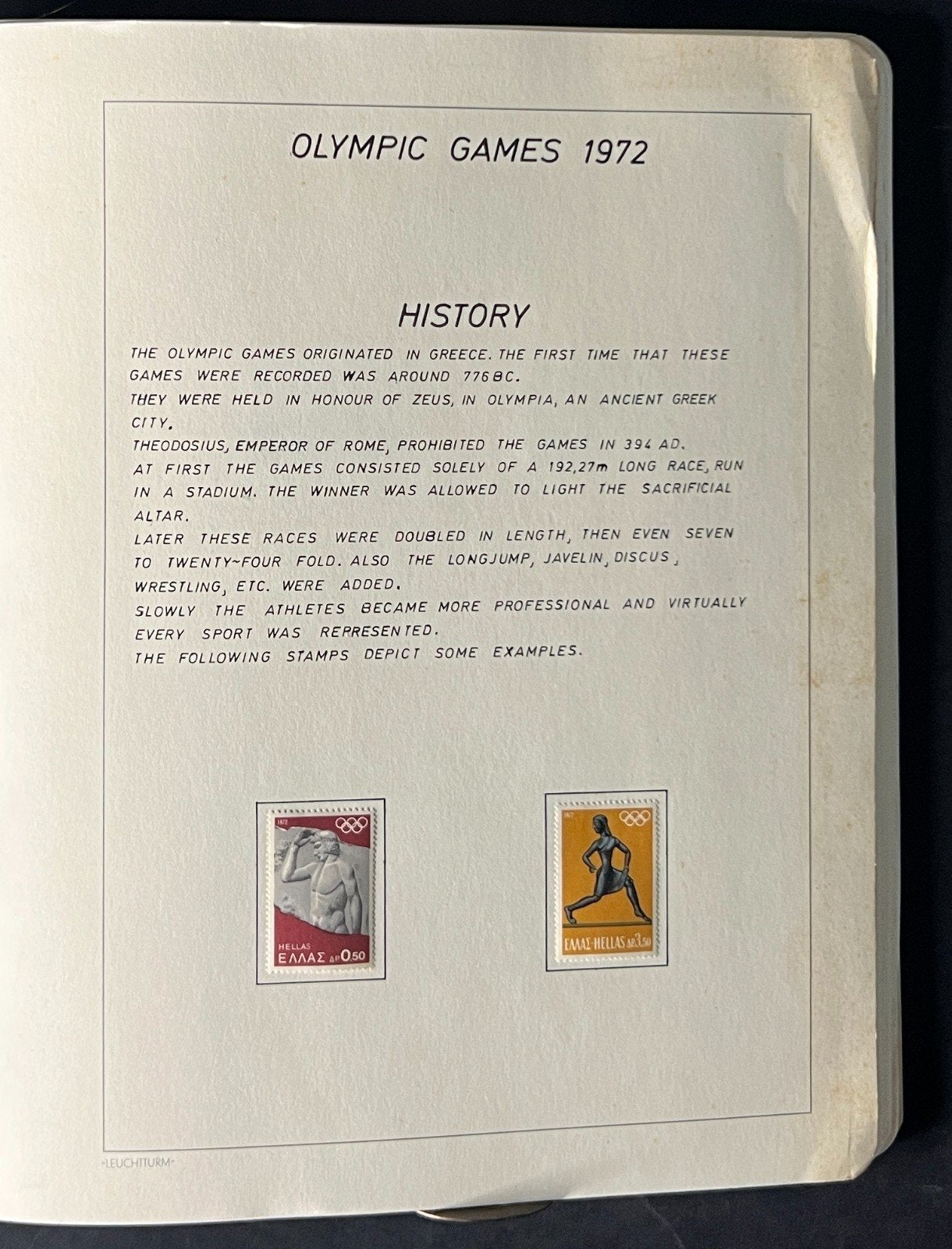 Olympic Games Album Collection 1972 ZAYIX
