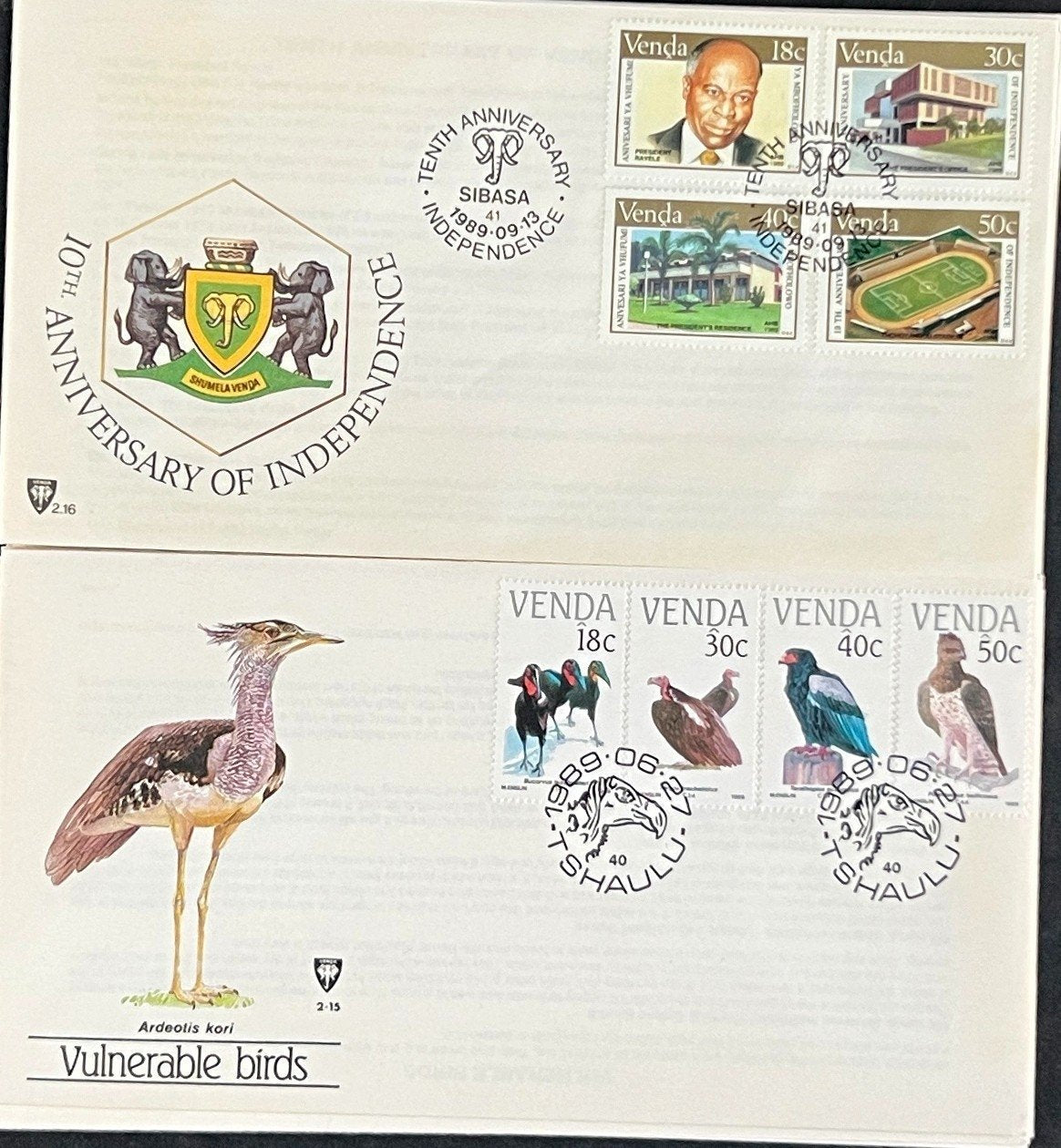 Venda First Day Cover Collection Animals, Birds, Fish FDC 02 ZAYIX