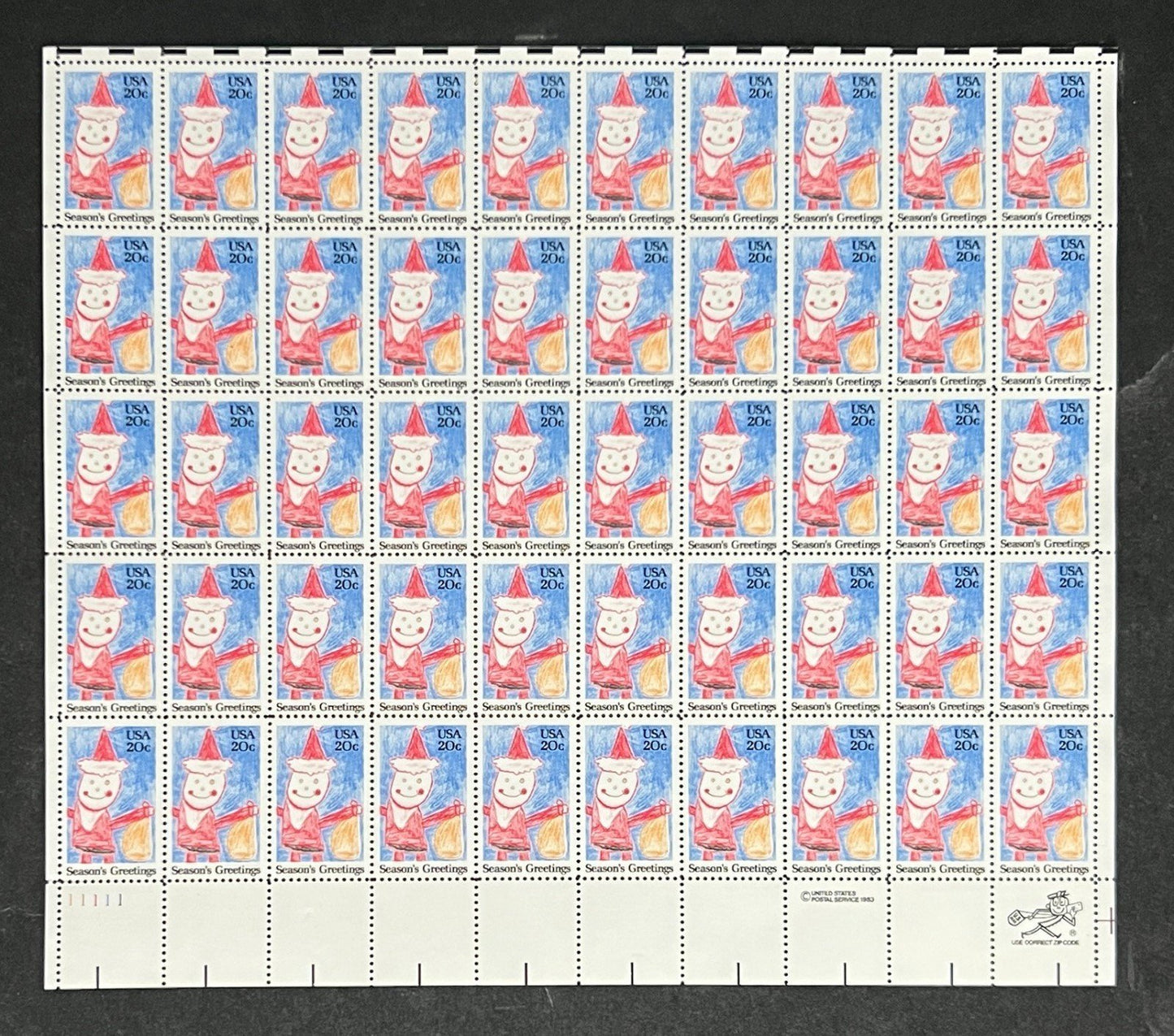 US 2108 Mint Sheet (MNH) Christmas Santa Claus 20-Cent 1984 ZAYIX