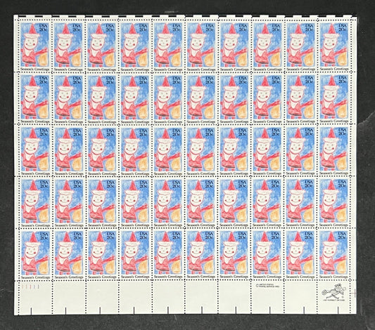 US 2108 Mint Sheet (MNH) Christmas Santa Claus 20-Cent 1984 ZAYIX
