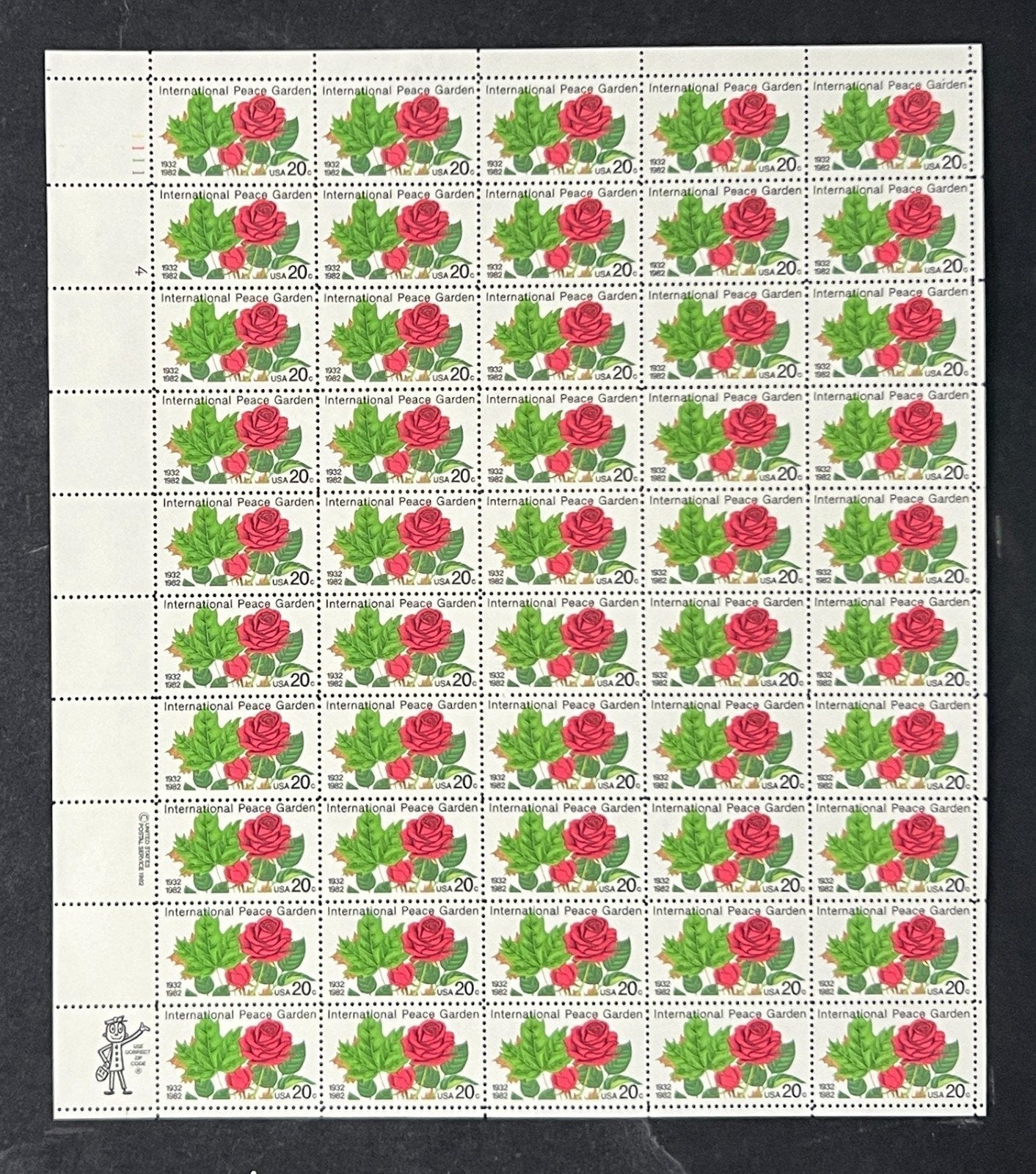 US 2014 Mint Sheet (MNH) Peace Garden Manitoba 20-Cent 1982 ZAYIX