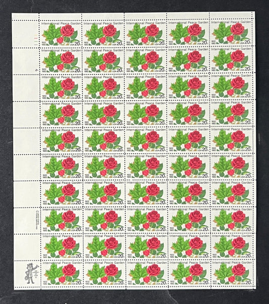 US 2014 Mint Sheet (MNH) Peace Garden Manitoba 20-Cent 1982 ZAYIX