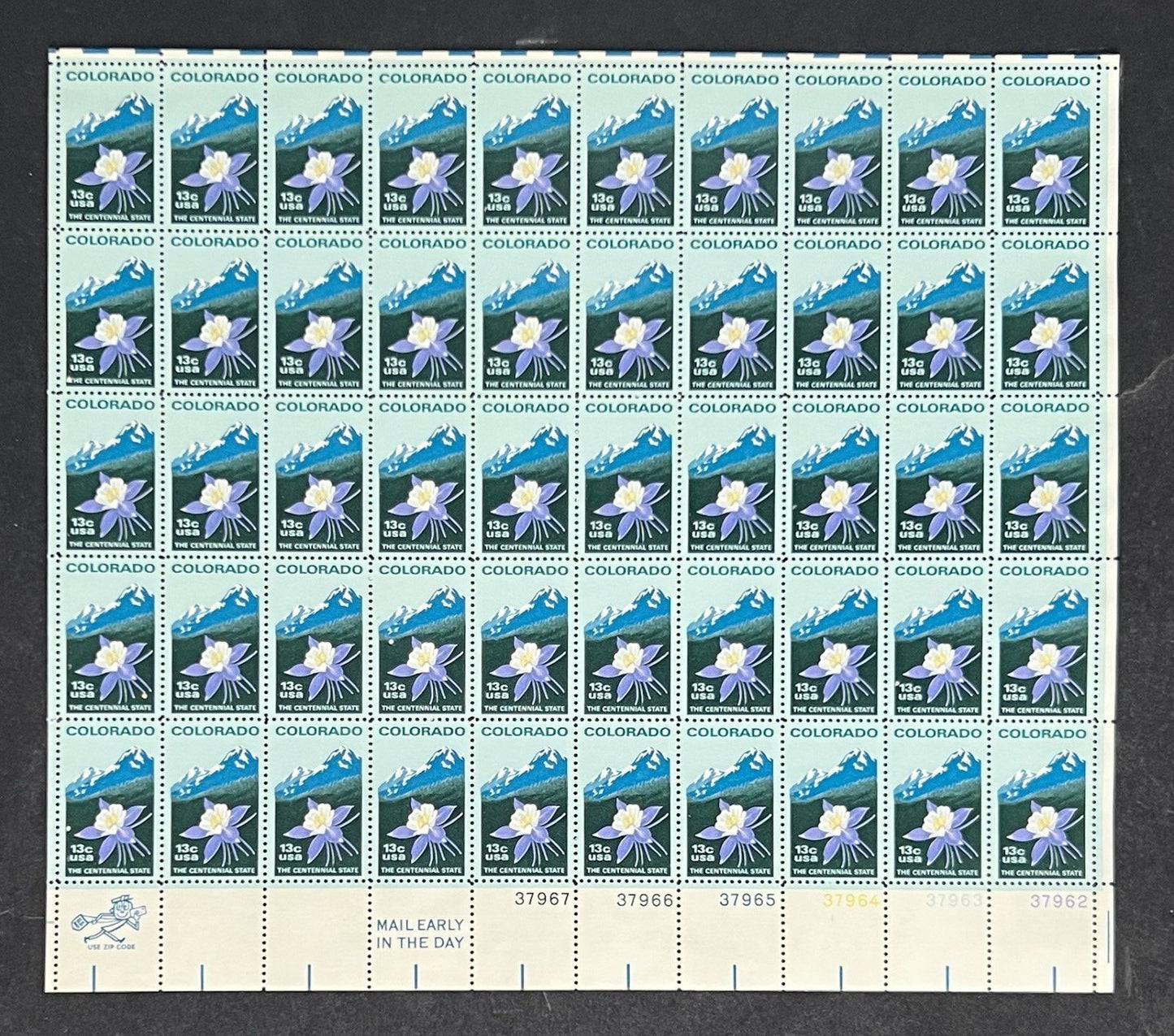 US 1711 Mint Sheet (MNH) Colorado Statehood Centennial 13-Cent 1977 ZAYIX