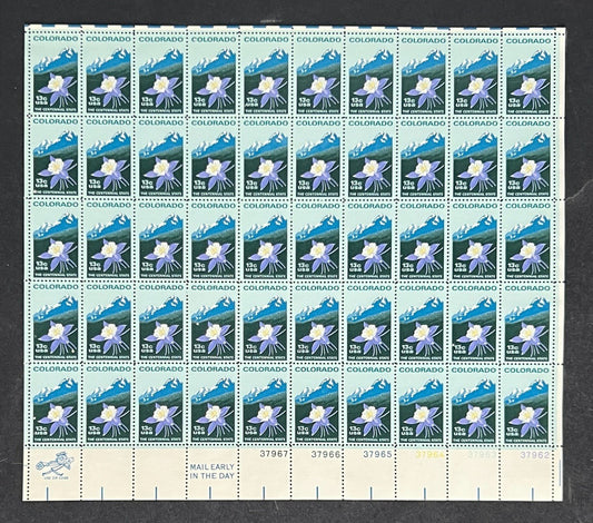 US 1711 Mint Sheet (MNH) Colorado Statehood Centennial 13-Cent 1977 ZAYIX