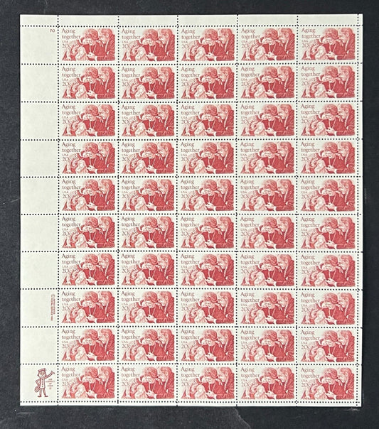 US 2011 Mint Sheet (MNH) Aging Together 20-Cent 1982