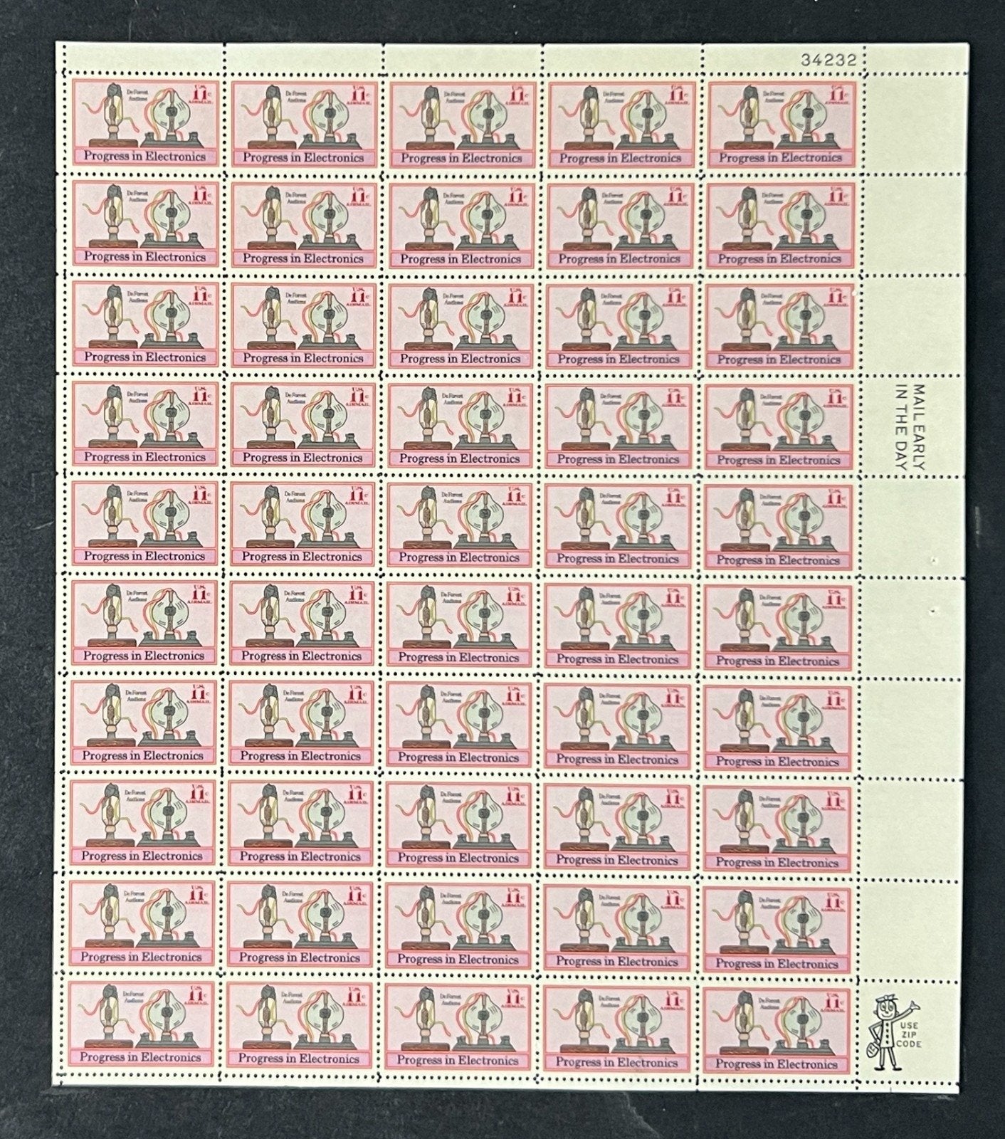 US C86 Mint Sheet (MNH) Electronics Audions 11-Cent 1973 P#34232 ZAYIX