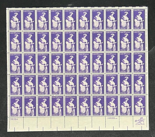 US 1832 Mint Sheet (MNH) Edith Wharton Novelist 13-Cent 1980 ZAYIX