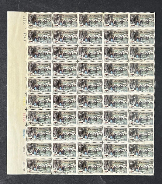 US 1702 Mint Sheet (MNH) Winter Pastime by Nathaniel Currier 13-Cent 1976 ZAYIX