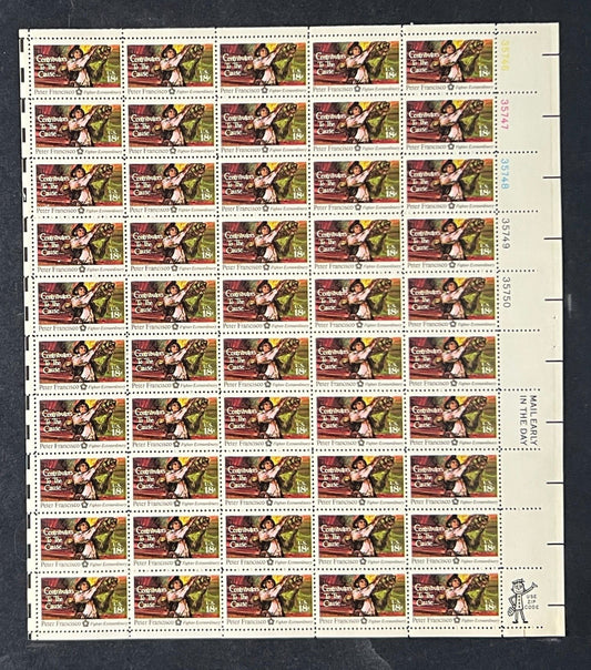US 1562 Mint Sheet (MNH) Peter Francisco (PB10) 18-Cent 1975 ZAYIX