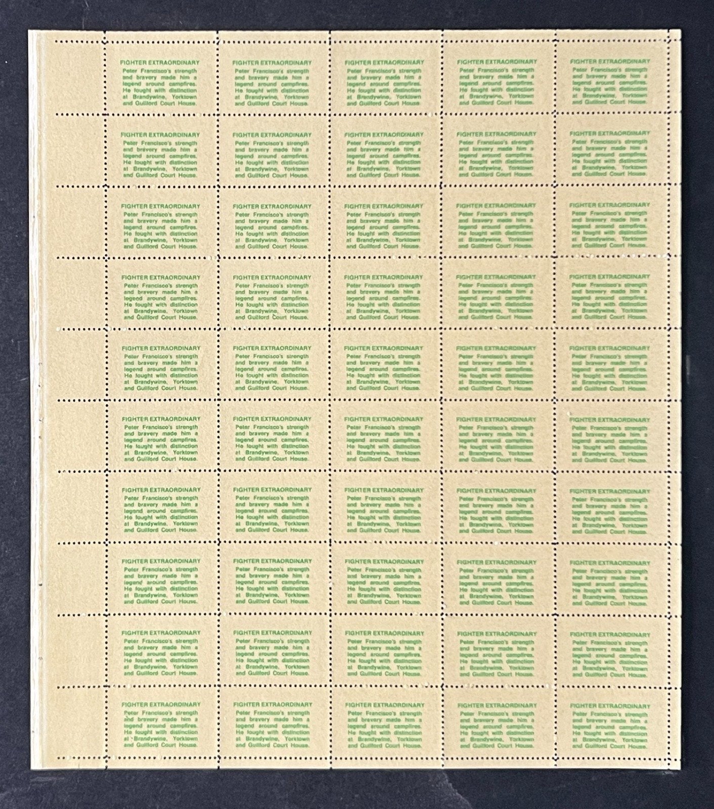US 1562 Mint Sheet (MNH) Peter Francisco (PB10) 18-Cent 1975 ZAYIX