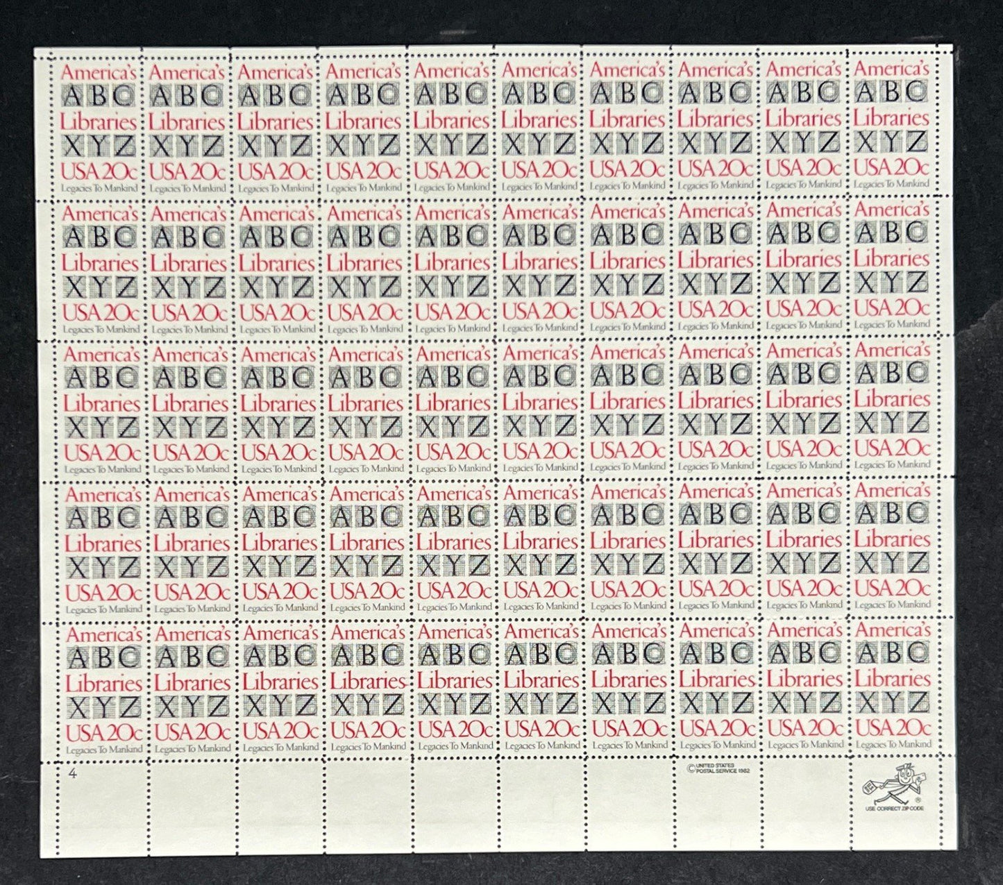 US 2015 Mint Sheet (MNH) Libraries of America 20-Cent 1982 ZAYIX