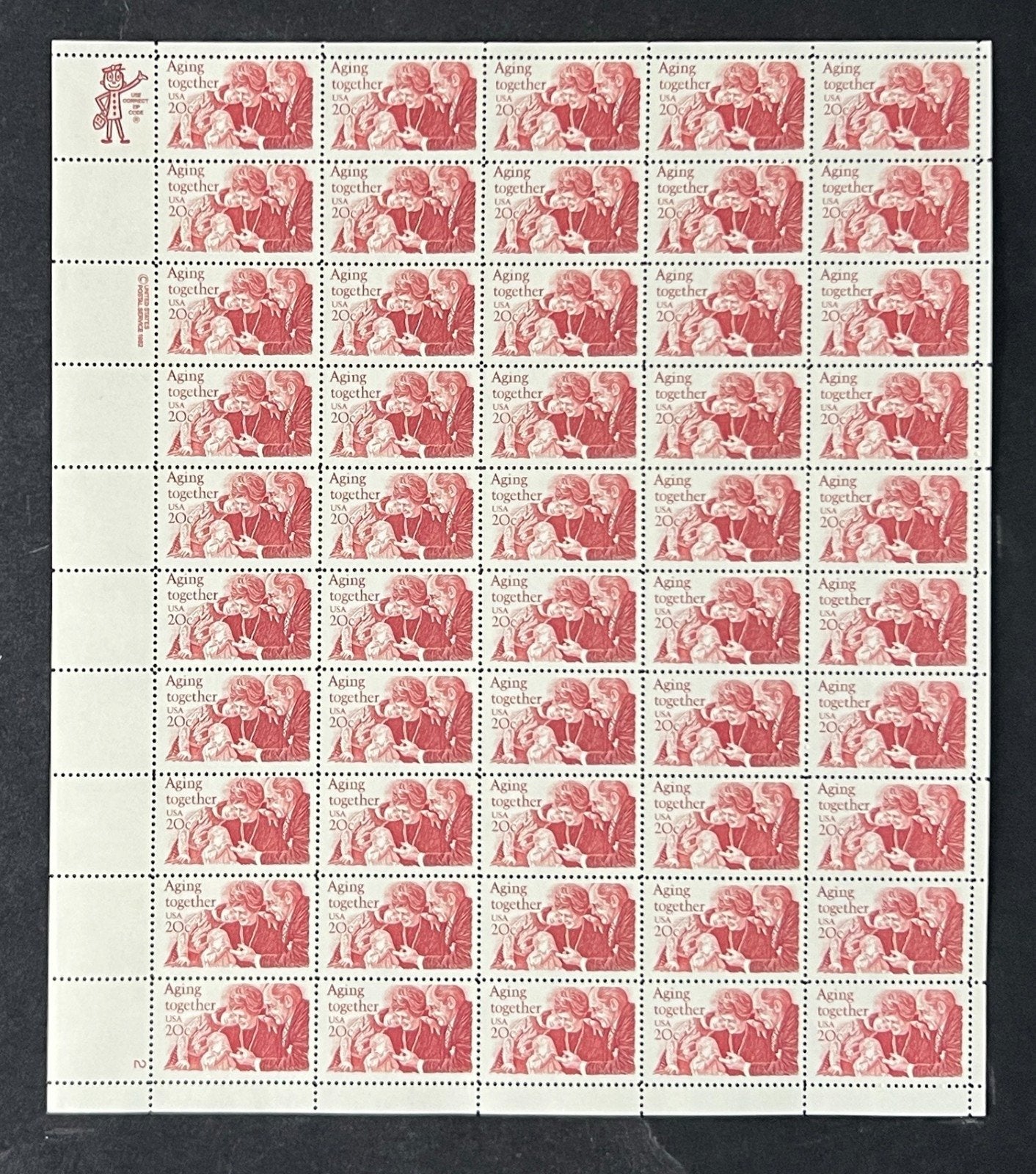 US 2011 Mint Sheet (MNH) Aging Together 20-Cent 1982 ZAYIX
