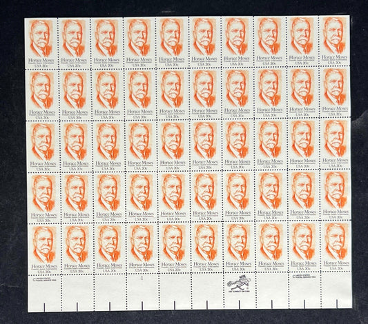 US 2095 Mint Sheet (MNH) Horace Moses Founder 20-Cent 1984 ZAYIX