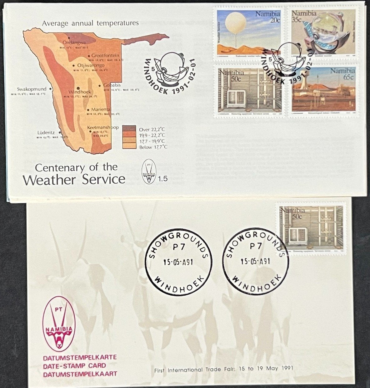 Namibia First Day Cover Collection Animals, Nature, Fish FDC ZAYIX