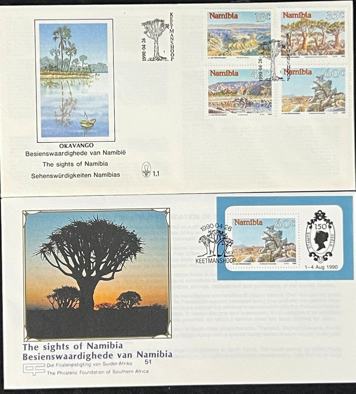 Namibia First Day Cover Collection Animals, Nature, Fish FDC ZAYIX